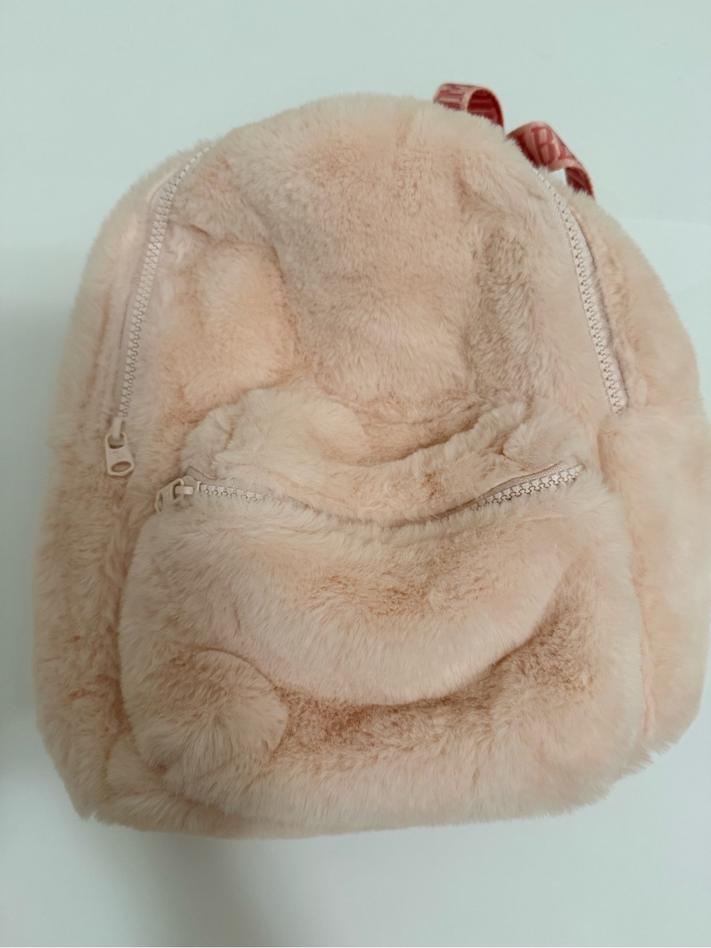 Abercrombie Kids Plush Faux Fur Mini Backpack - Blush Pink